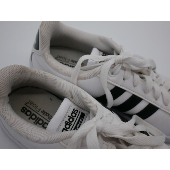 6.5 Adidas Woman's Pace VS Cloudfoam White Leather Casual Shoes Sneakers Size - Picture 4 of 5